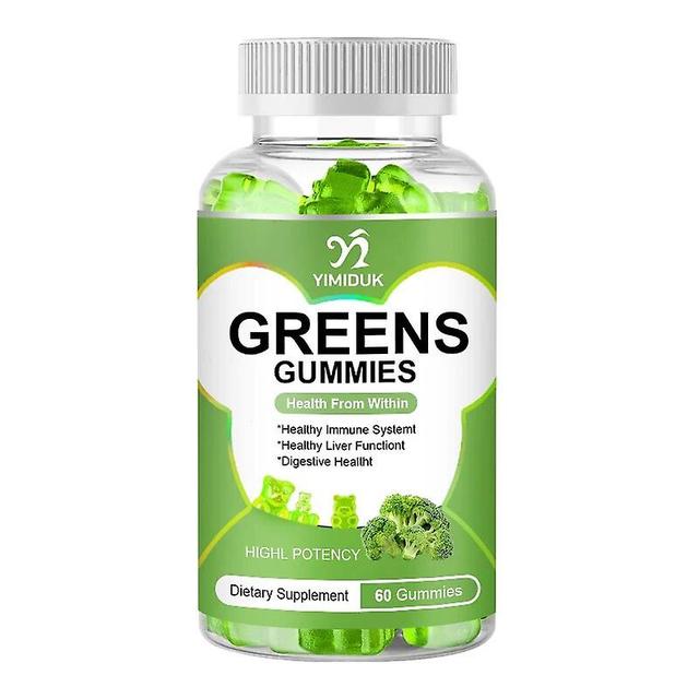 Visgaler Greens Gummies Vitamins Multivitamin With Probiotics, Prebiotics, Gut Health Improve Immunity Antioxidants Vitamin C,d2,b12,b6 1 Bottles on Productcaster.