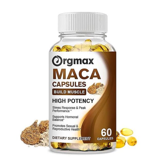 Visgaler Orgmax Ashwagandha Ženšen Maca kapsuly Zlepšuje energetickú výkonnosť Svalová výdrž Hormonálna rovnováha pilulky pre mužov Doprava zadarmo... on Productcaster.