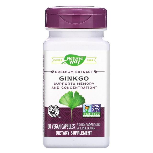 Nature's Way, Ginkgo, 60 Cápsulas Veganas on Productcaster.