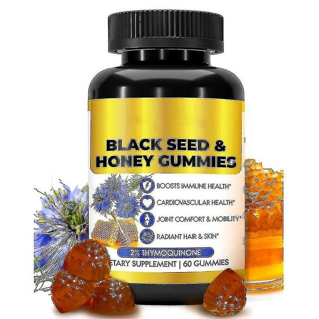 Black Seed Oil & Honey Gummies With 2%+ Thymoquinone | Nigella Seed | Super Antioxidant For Immune Support, Joints, Digestion, Hair & Skin | 60 Gummie on Productcaster.