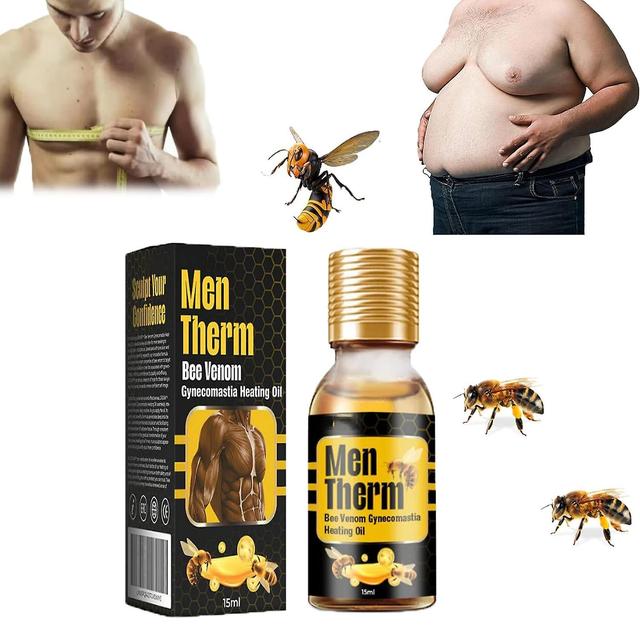 Mysept 2024 Best Men Therm Bee Venom Gynecomastia Heating Oil, Men Therm Bee Venom Oil, Gynecomastia Tightening Oil for Men 1Pcs on Productcaster.