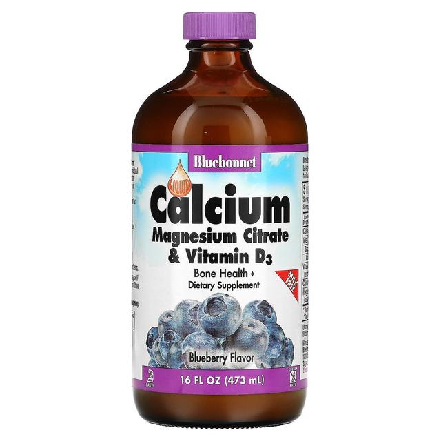 Bluebonnet Nutrition, tekutý citrát vápenatý, horečnatý a vitamín D3, čučoriedka, 16 fl oz (473 ml) on Productcaster.