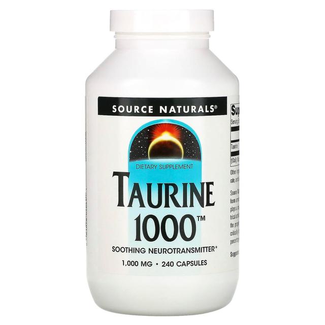 Source Naturals Kilde Naturals, Taurin 1000, 1,000 mg, 240 kapsler on Productcaster.