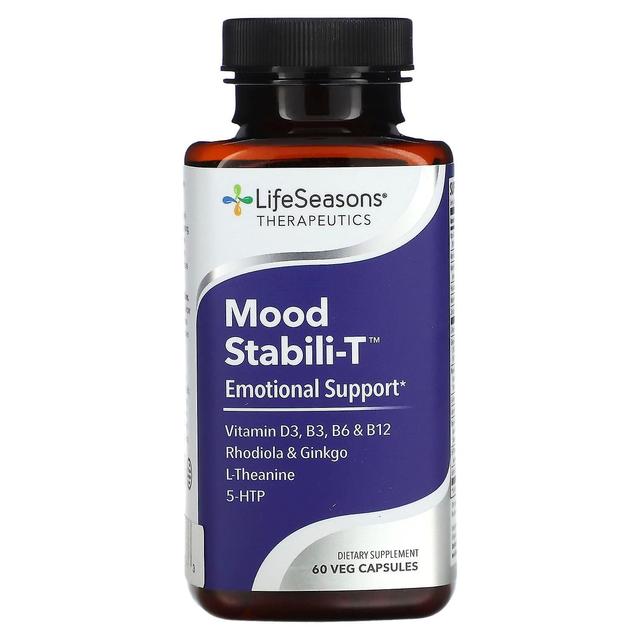 LifeSeasons, Mood Stabili-T, Emotional Support, 60 Veg Capsules on Productcaster.