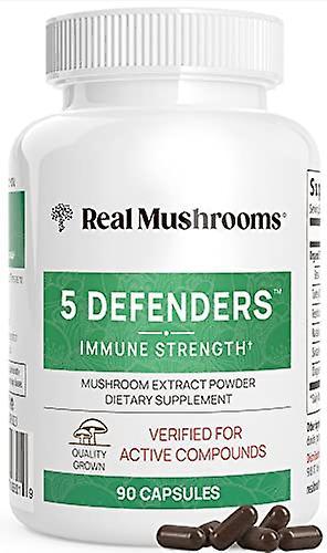 Real Mushrooms 5 Defenders Organic Mushroom Extract 90 Caps on Productcaster.