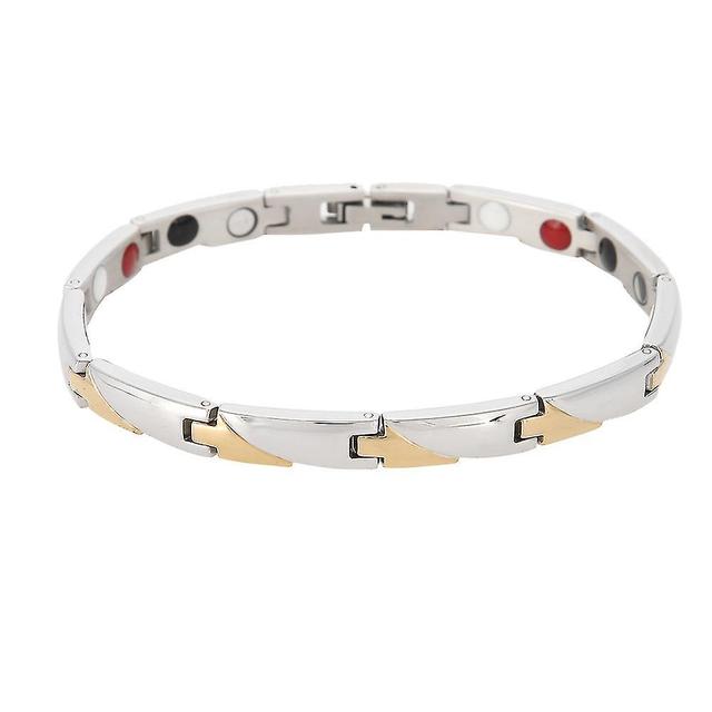 Women Fashion Health Care Bracelet Elements Stainless Steel Bangle Healthy Balance on Productcaster.