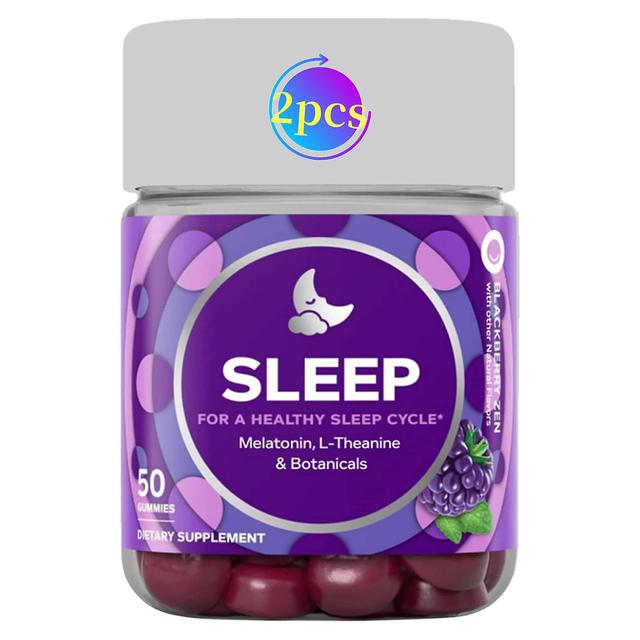 Melatonin Sleep Gummies | L-theanin-kamille-citron balsam-søvn Aid-brombær Flavor-50 kapsler / flaske 1 stk 2PCS on Productcaster.