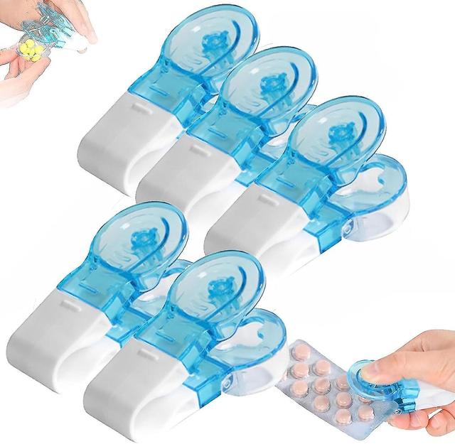 Bærbar pille Taker, pille popper til blisterpakninger, 1/2/4/5 Pack pille maker splitter med opbevaringsboks, piller Pack Opener Assistance Tool, p... on Productcaster.