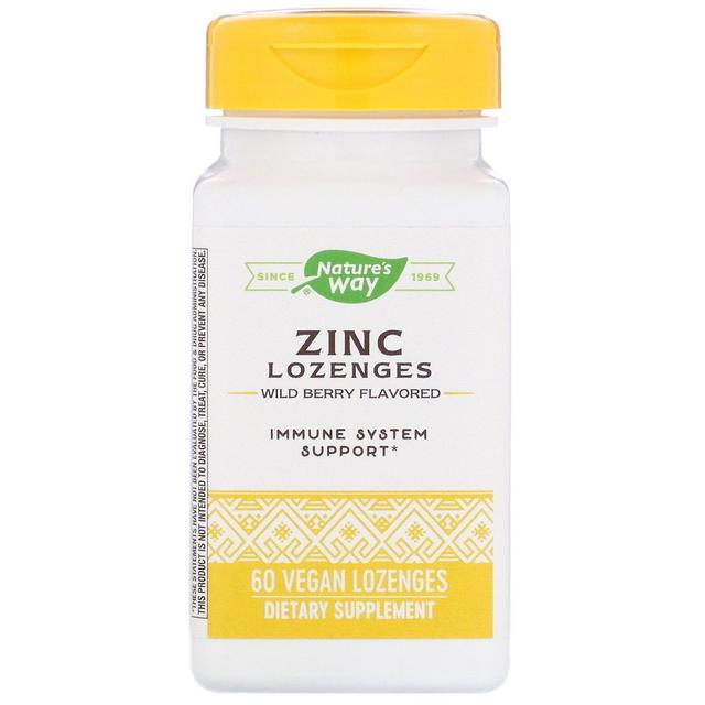 Nature's Way, Zinc Lozenges, Wild Berry Flavored, 60 Vegan Lozenges on Productcaster.