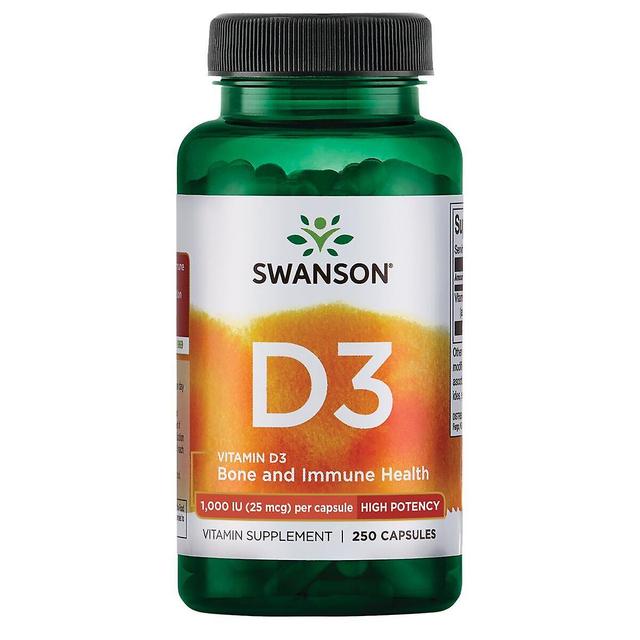 Swanson Vitamin D3 Hochwirksam 1.000 IE (25 mcg) 250 Kapseln on Productcaster.