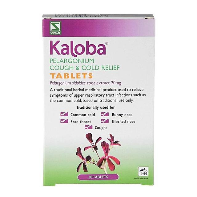 Schwabe Pharma Kaloba Pelargonium Cough & Cold Relief 30 Tablets on Productcaster.