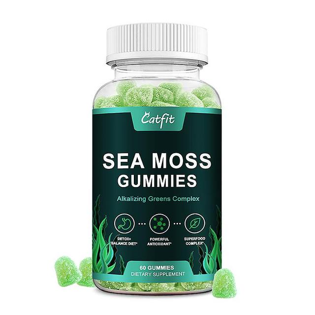 Tib Natural&organic Sea Moss Gummies Apple Cider Vinegar Anti-aging Detoxification Seaweed Iodine Supplement Candy Snack 30PCS on Productcaster.