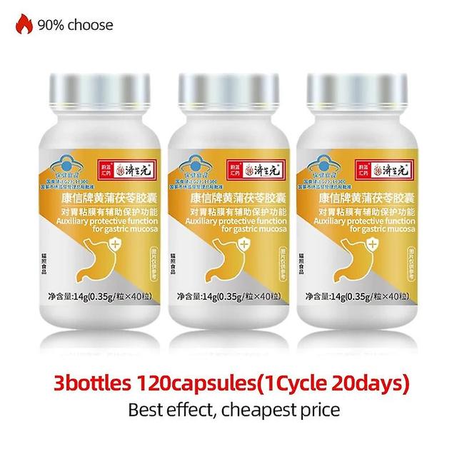 Tib Stomach Pain Health Food Indigestion Gut Stomachache Supplements Protect Gastric Mucosa Astragalus Poria Cocos Dandelion Capsule 3Bottles Hot Sale on Productcaster.