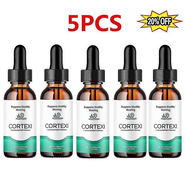 5pack - Cortexi Drops - dla zdrowia uszu, wsparcia słuchu, zdrowej błony bębenkowej, 30ml on Productcaster.