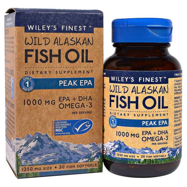 Wileys Finest Wiley's Finest, Wild Alaskan Fish Oil, Peak EPA, 1.250 mg, 30 Fish Softgels on Productcaster.