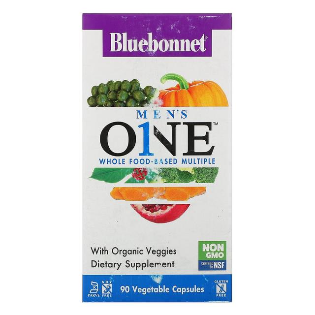 Bluebonnet Nutrition, Men's ONE, Whole Food-Based Multiple, 90 Vegetable Capsule on Productcaster.