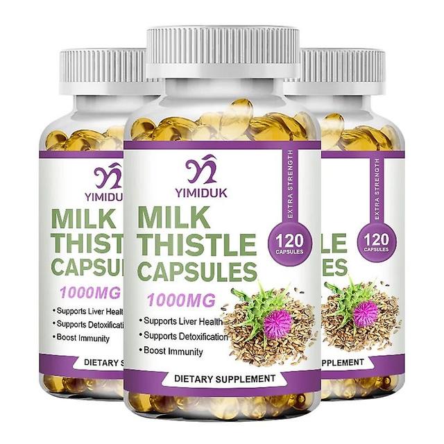 Sofirn 60/120PCS Milk Thistle Extract Capsules Support Liver Health, Late Liver Function Support, Antioxidant, Promote Digestive Health 3 Bottles 6... on Productcaster.