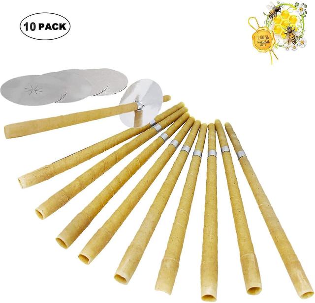 10 Pieces Ear Candles Made Of Natural Beeswax, With 5 Pallets on Productcaster.