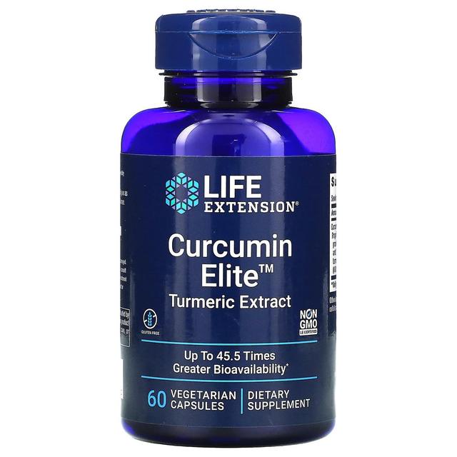 Life Extension Extensão de vida, Curcumin Elite, Extrato de cúrcuma, 60 cápsulas vegetarianas on Productcaster.