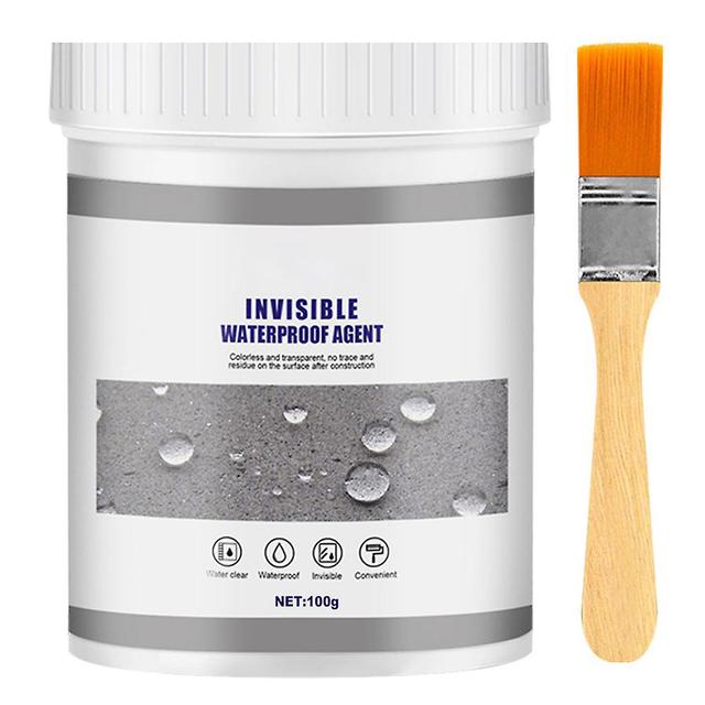 Transparent Waterproof Adhesive Multipurpose Floor Wall Leak-trap Agents For Bathroom Kitchen 100g with brush on Productcaster.