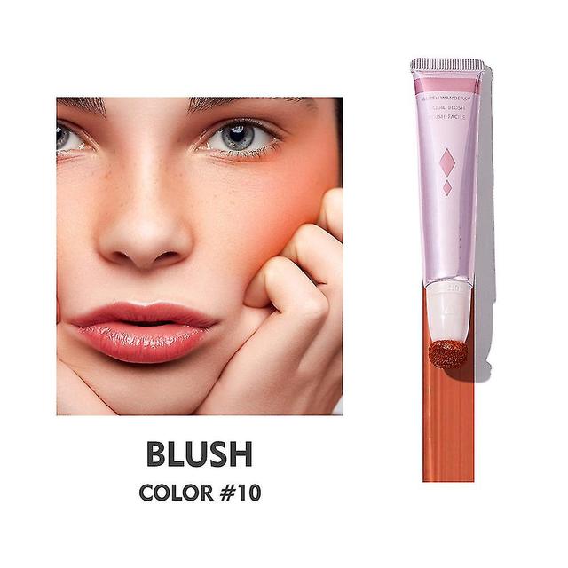 Scacv Zijdezachte vloeibare blush langdurige verhelderende wang met sponskop waterdichte highlighter blush stick 10 on Productcaster.