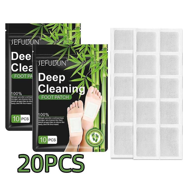 10/20/30/50pcs Detox Foot Pads Bamboo Vinegar Natural Herbal Toxins Cleansing Adhesive Patches Plaster Improve Sleep Feet Stickers 20Pcs on Productcaster.