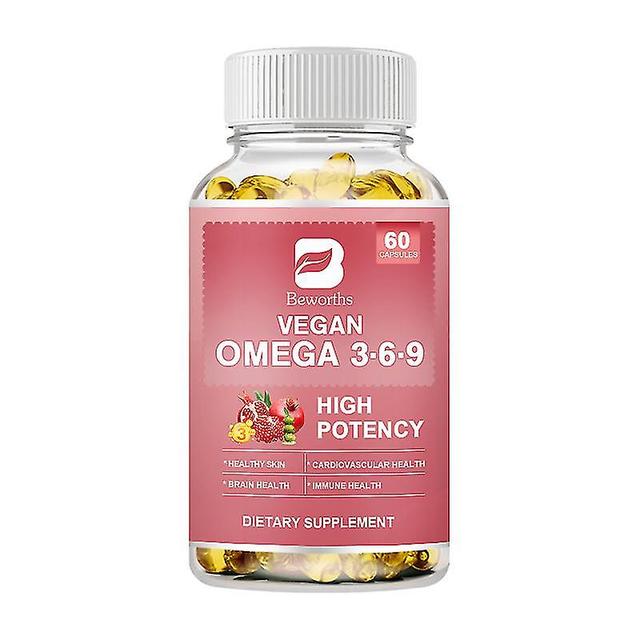 Guoguo Vegane Omega 3-6-9 Kapsel Oliven & Flachs & Borretschöle, Immun-, Herz-Kreislauf-, Herzgesundheitsunterstützung für Männer und Frauen 60 pcs on Productcaster.