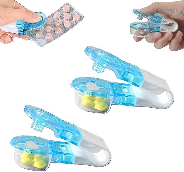 Portable Pill Taker Remover, Comprimés Pilules Blister Pack Opener Outil d’assistance pour les personnes âgées Disab 2pcs on Productcaster.