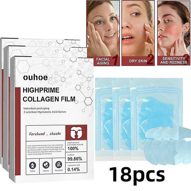 Boris 18 sztuk Highprime Collagen Film, rozpuszczalna folia uzupełniająca kolagen, hydrolizowana kolagenowa ochrona skóry dla jędrnej skóry przeciw... on Productcaster.