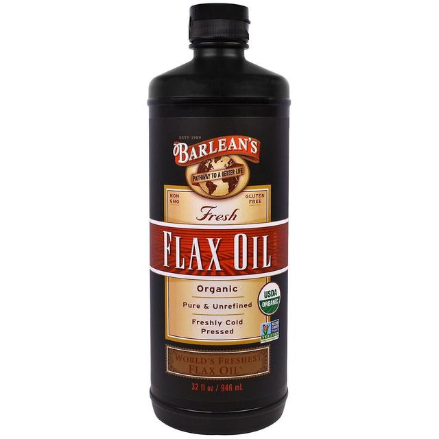 Barlean's, Organic, Fresh Flax Oil, 32 fl oz (946 ml) on Productcaster.