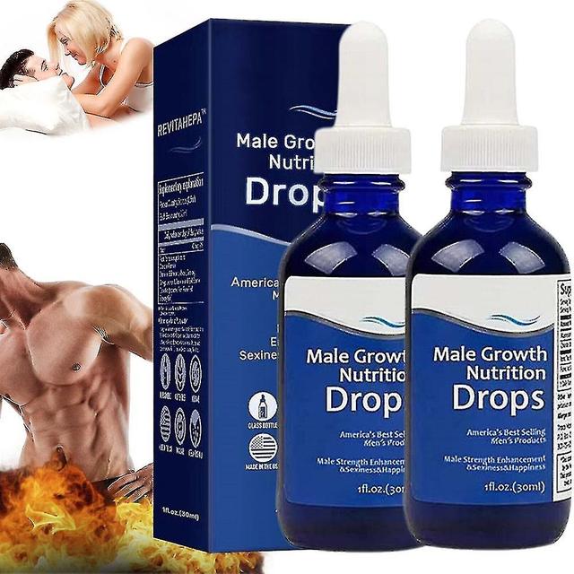 Ylhzg 1-3X Revitahepa Male Growth Nutrition Drops, Blue Direction Benefit Drops for Men 2pcs on Productcaster.