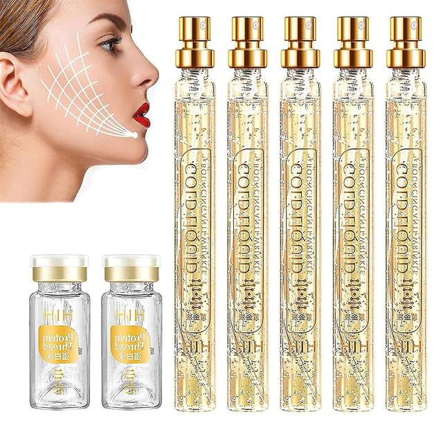 Soluble Protein Thread Combined With Gold Essence Gold Protein Peptide Thread Carving Essence Water-soluble Collagen Fade Fine Lines Thread Lift Se... on Productcaster.