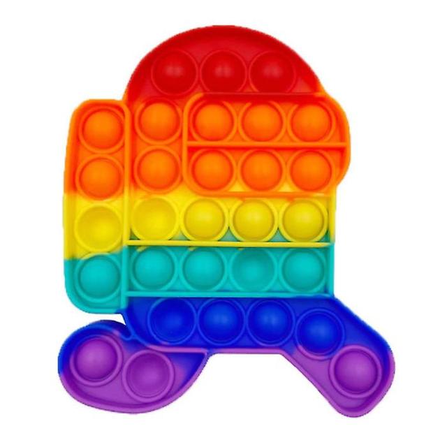 Stuff Certified Stuff Certified Pop It - Fidget Anti Stress Toy Bubble Toy Silicone Male Rainbow on Productcaster.