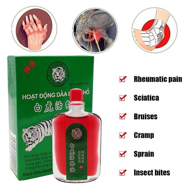 Coscelia 18ml White Tiger Balm Oil Shoulder Osteoarthritis Bone Active Oil Spurs Cervical Spondylosis Pain Relief Rheumatic Relaxation on Productcaster.