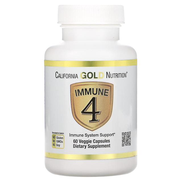 California Gold Nutrition, Immune 4, Supporto del sistema immunitario, 60 capsule vegetariane on Productcaster.