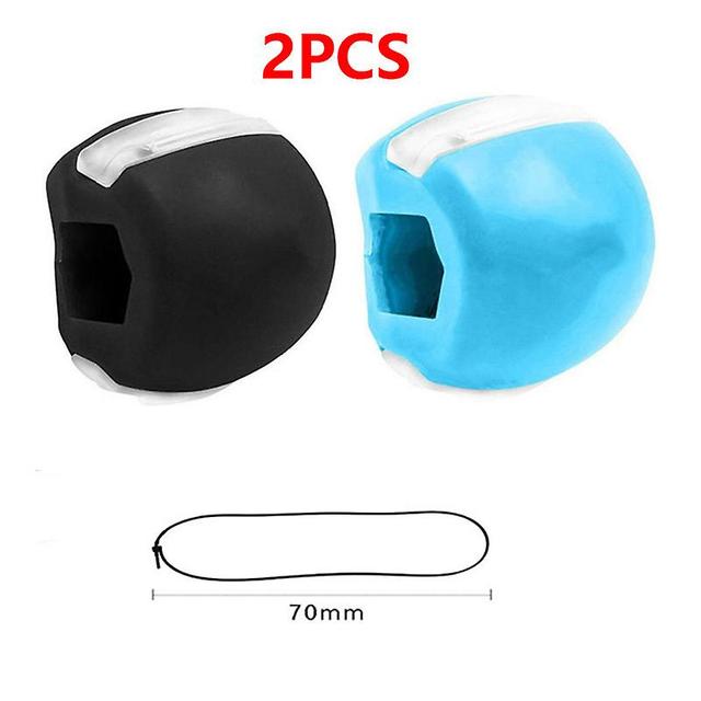 Tib Fitness Face Masseter Men Facial Pop N Go Mouth Jawline Jaw Muscle Exerciser Chew Ball Chew Bite Breaker Training Body Skin Care 2blackblue on Productcaster.