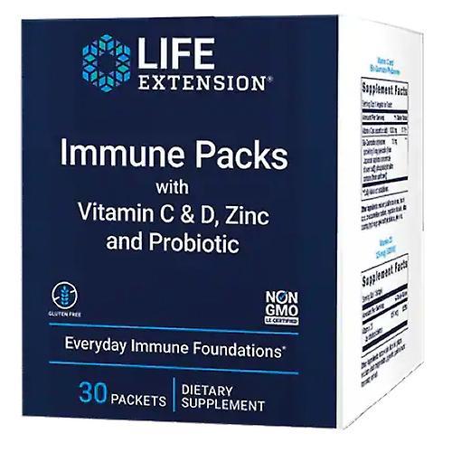 Life Extension Imunitné balíčky na predĺženie života s vitamínom C & D, zinok a probiotiká, počet 30 (balenie po 1) on Productcaster.