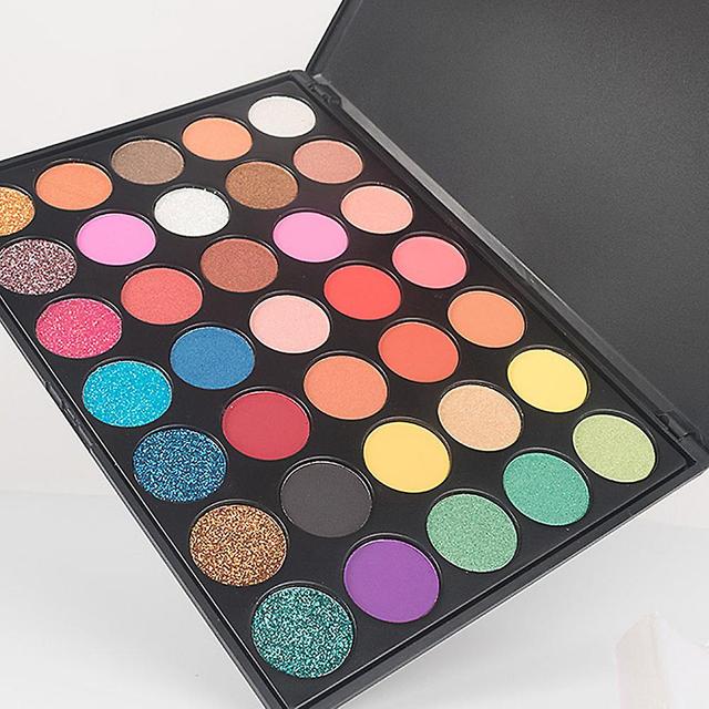 35-color Eye Shadows Palettes With Pearl/sequins/matte Professional Waterproof Eye Makeup For Party Daily 35GC on Productcaster.