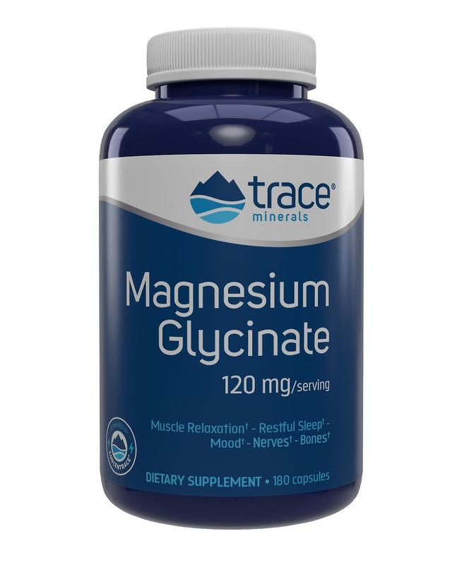 Trace Minerals Spormineraler Magnesiumglycinat 120mg 180 Kapsler on Productcaster.