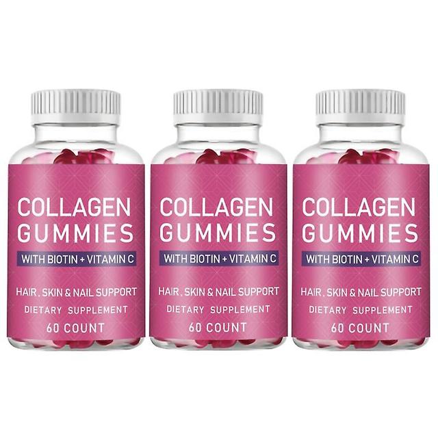 3x 60 Collagen Biotin Gummies Vitamin C Supplement For Skin,hair Health Anti-aging on Productcaster.