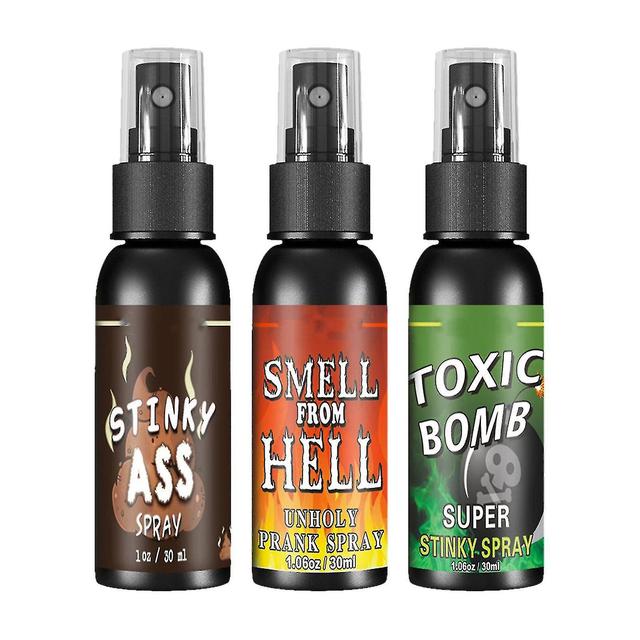 3 Pack Liquid Assfart Spray Extra Strong Smell From Hell For Adults Or Children-ykc ZUAN on Productcaster.