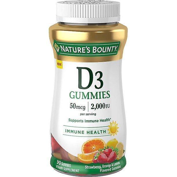 Natures Bounty Gomitas de vitamina d3 de la recompensa de la naturaleza, 50 mcg, 2000 ui, 90 ct on Productcaster.