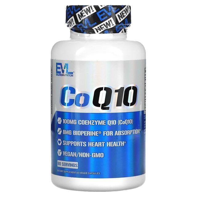 EVLution Nutrition, CoQ10, 100 mg, 60 kasviskapselia on Productcaster.