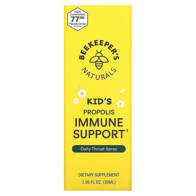 Beekeepers Naturals Apicoltore naturale, Bambini, Propoli Immune Support, Daily Throat Spray, 1.06 fl oz (30 ml) on Productcaster.