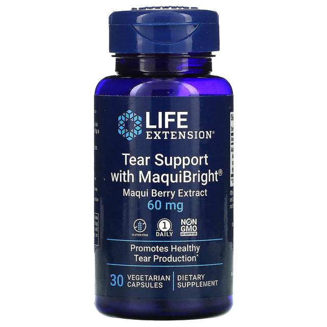 Life Extension, Tear Support with MaquiBright, Maqui Berry Extract, 60 mg, 30 Vegetarian Capsules on Productcaster.