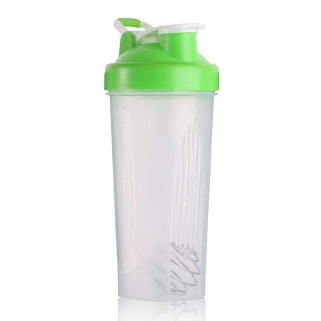 600ml Shaker Bottle Eco-friendly Large Capacity Plastic Protein Powder Mixing Mug For Outdoor Green on Productcaster.