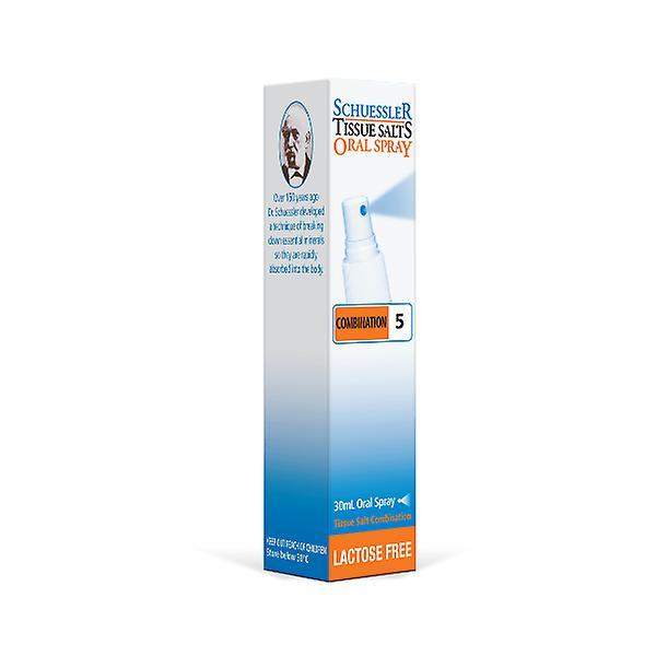 Schuessler Tissue Salts Combination 5 30ml spray - nerve nutrient on Productcaster.