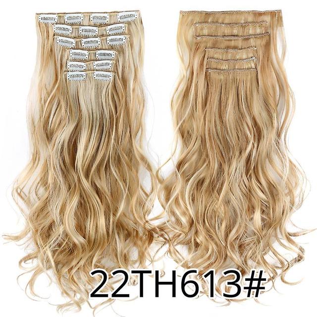 Duqi Leeons Synthetisches Haar Curly Clip In Perücke Extension 16 Clips In Haarverlängerung Haarteile Fake Hair Extension Synthetisch 49 Farben loc... on Productcaster.