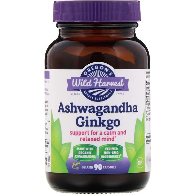 Oregon's Wild Harvest, Ashwagandha Ginkgo, 90 Gelatin Capsules on Productcaster.