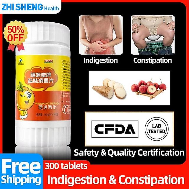 Tib Indigestion Tablets For Constipation Bloating Stomach Digestion Pills Hawthorn Yam Chinese Medicine Child Adult Cfda Approve 3bottles 300pc on Productcaster.